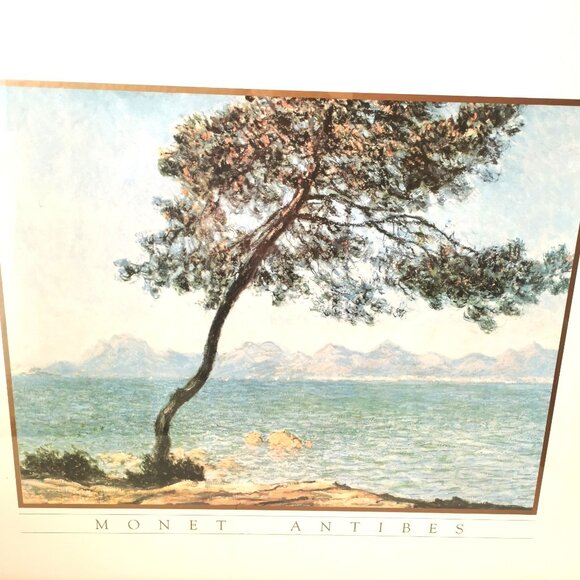 Monet's Leaning Pine Tree Print (Antibes) - Large Framed Reproduction Wall Art - Picture 3 of 10